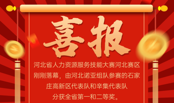 喜報(bào)！河北省人力資源服務(wù)大賽，諾亞兩支代表隊(duì)獲一、二等獎(jiǎng)！